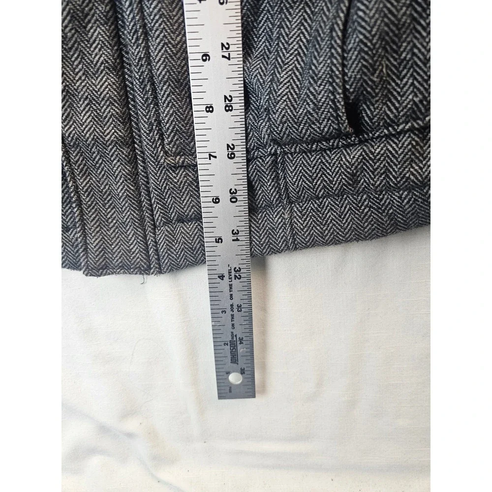 Empyre Mens Grey Herringbone Field Jacket Military Cargo Coat Medium RN96371